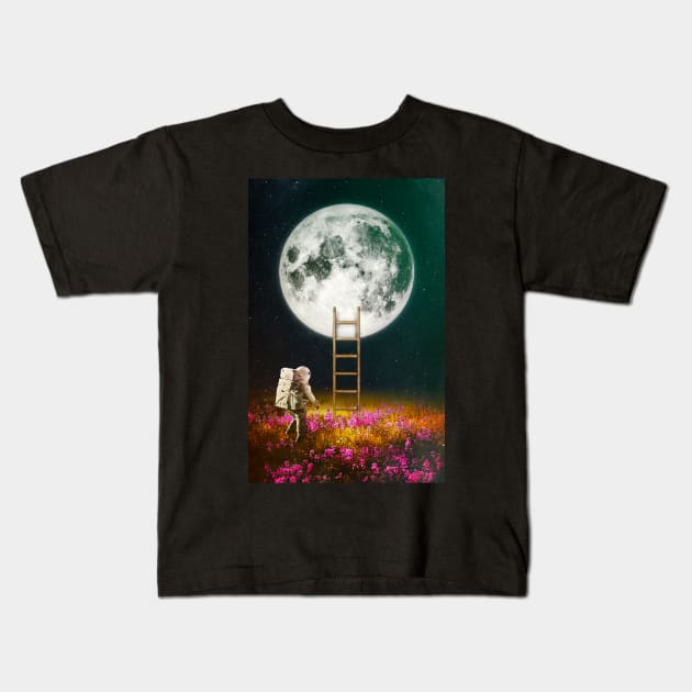 Going To The Moon Kids T-Shirt by SeamlessOo